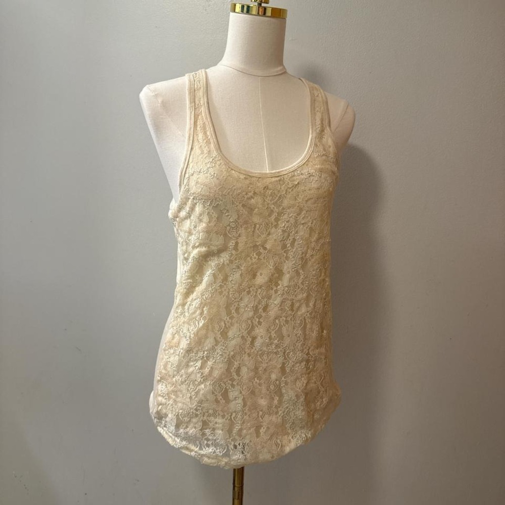 Y2K‎ BKE Boutique Sequin Cream Top Size Women's  Medium